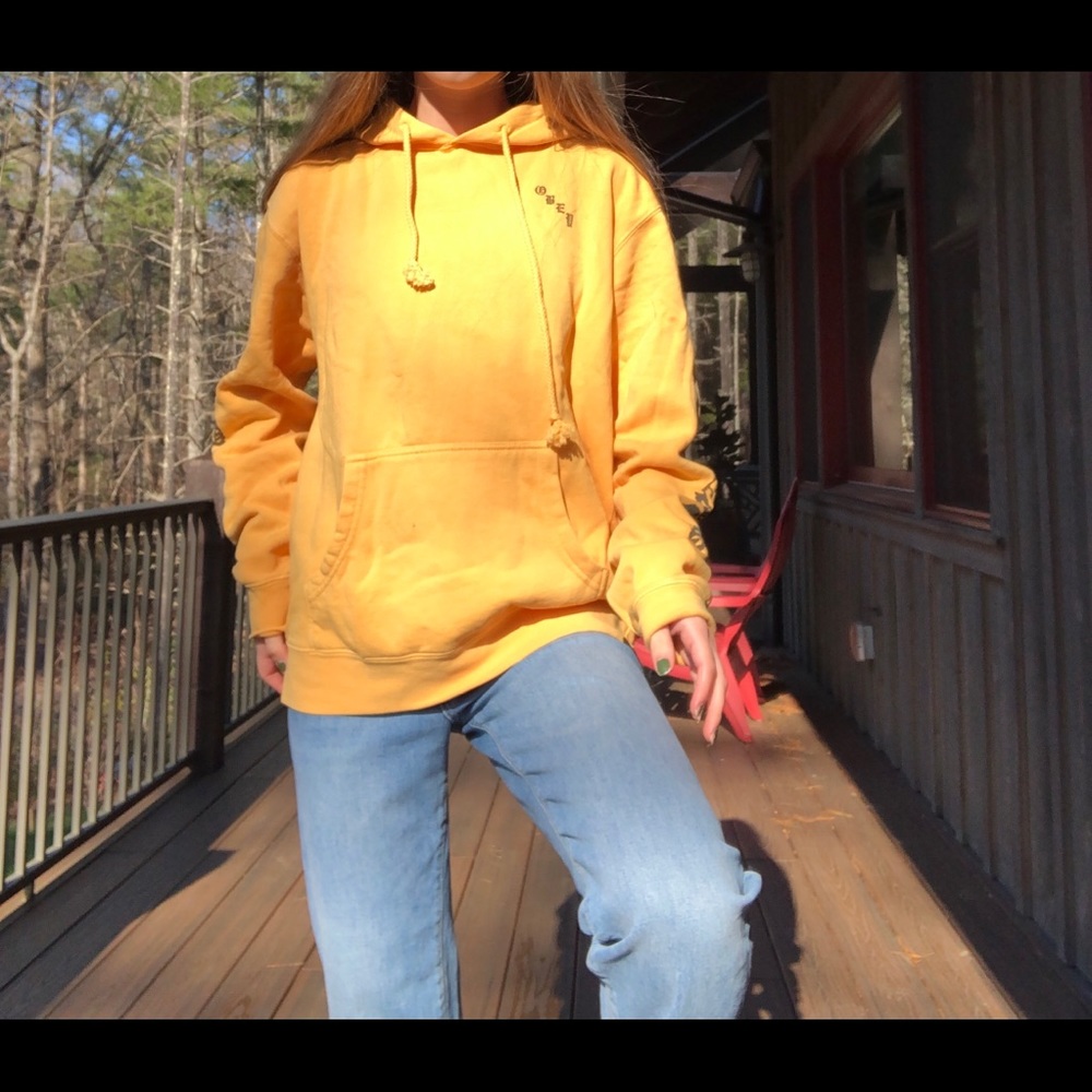 Yellow obey hoodie